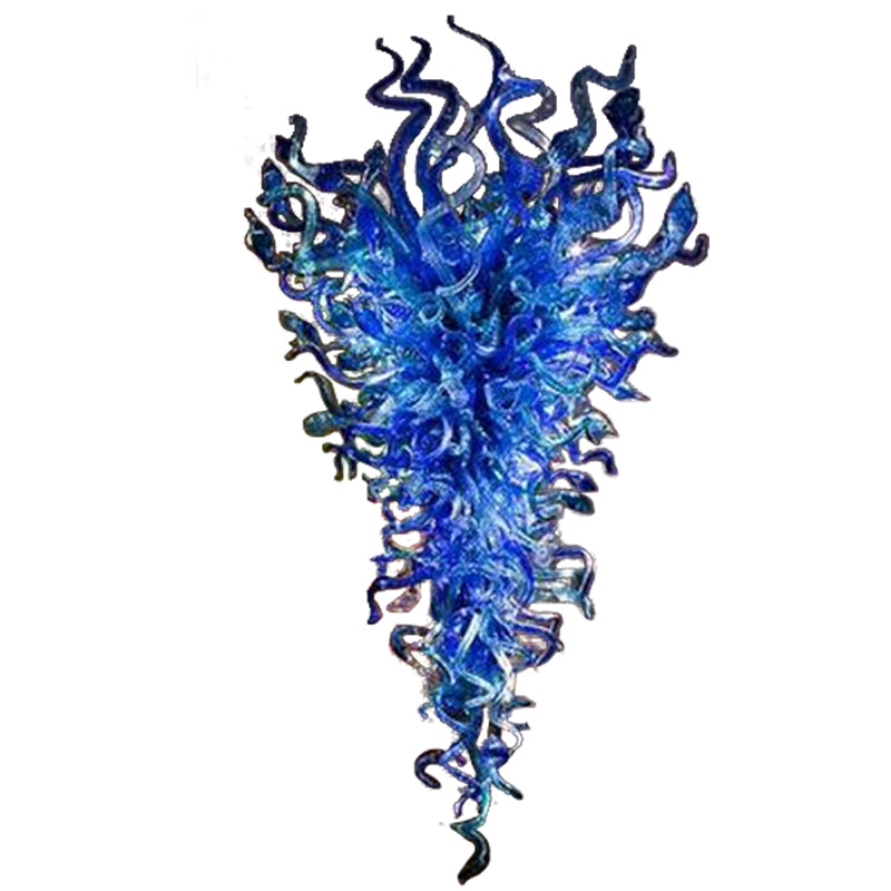 Murano Style Glass Chandelier Lamps Blue Blown Chandelier Light LED Bulbs Local Warehouse
