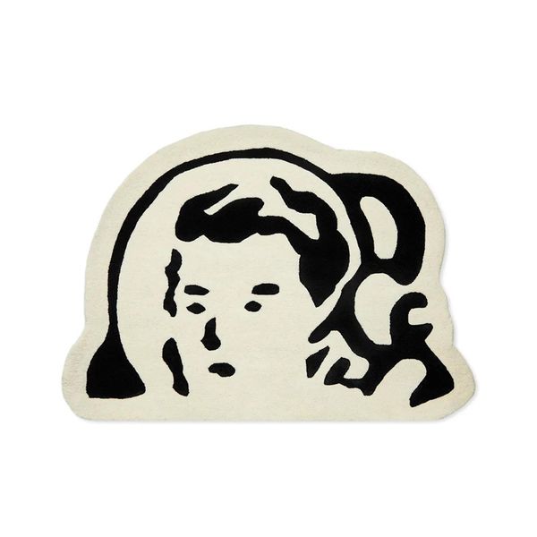 Home Furnishings Artistic Carpet BBC Astro Helmet Logo Sector Rug Hypebeast Collection Parlor Bedroom Playroom Handtufted Trending Floor Mat