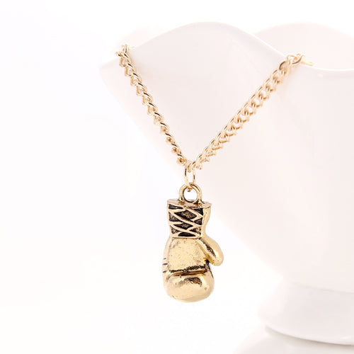 Fashion Popular Jewelry pendant necklace ,Antique gold - silver plated women - men boxing gloves pendant necklace. NL-2472