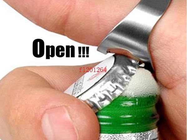 Fedex DHL Free Shipping Stainless Steel Finger Ring Ring-Shape Beer Bottle Opener For Beer Bar Tool 20mm 22mm 24mm Size R01 ,100pcs-lot
