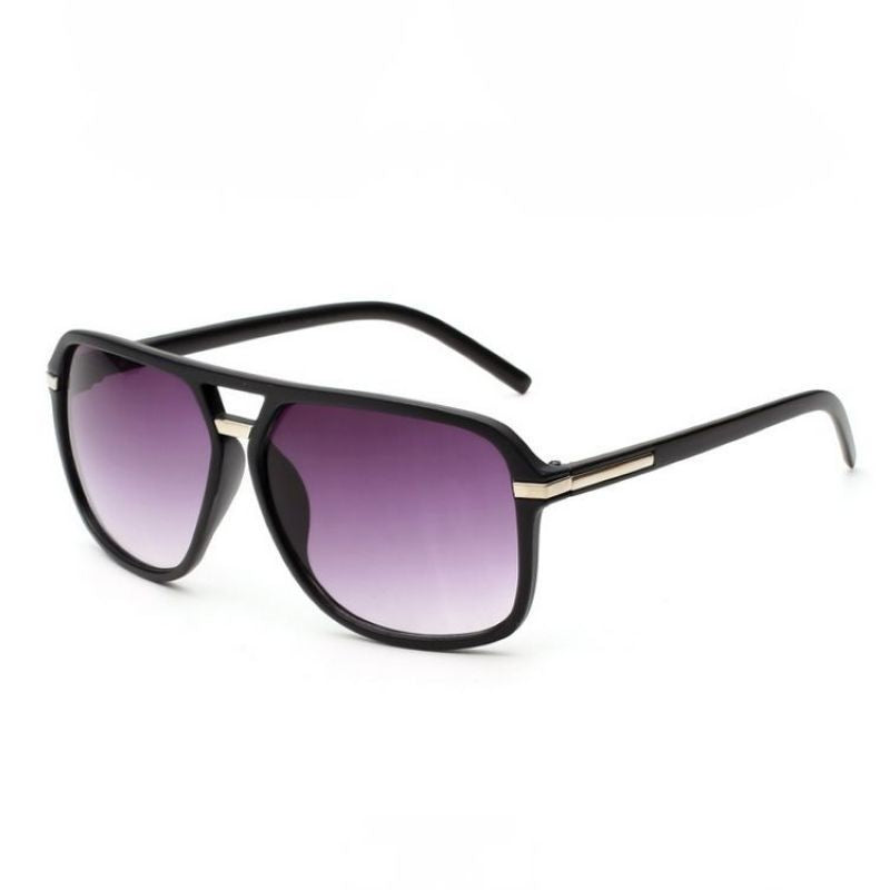 Cheap Pilot Sunglasses For Men - Women Double Bridge Plastic Square Frame UV400 Lens Vintage Mens - Womens Glasses Eyewear