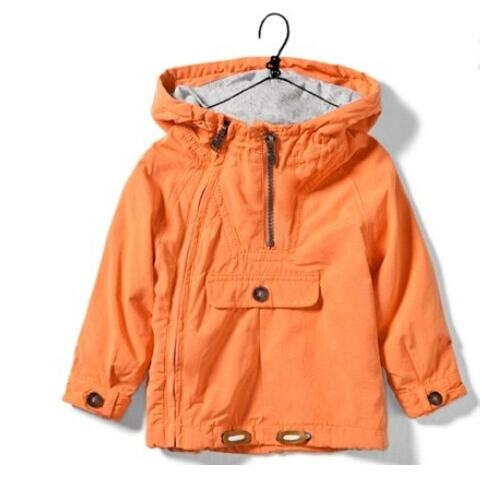 Kids children&#039;s jacket outerwear for boys girls spring autumn cardigan zipper hoody orange hooded Jackets & Coats 2016 new