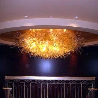 Free Shipping 110v-120v Pretty Light Style Hand Blown Glass Chandelier Ceiling With LED Bulbs