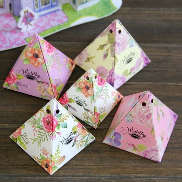 candy box bag chocolate paper gift package for Birthday Wedding Party favor Decor supplies DIY baby shower large flower-cream-pink
