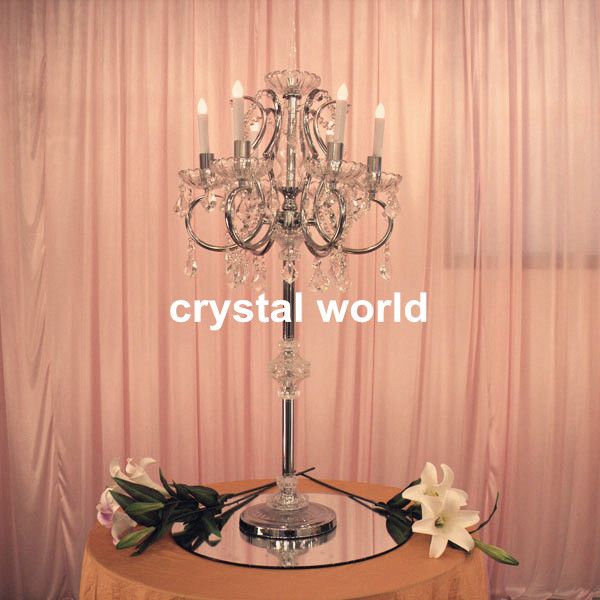 7890 five arms crystal candelabras for122177 home, weeding and chrimas day decoration no including the light and candle , flower