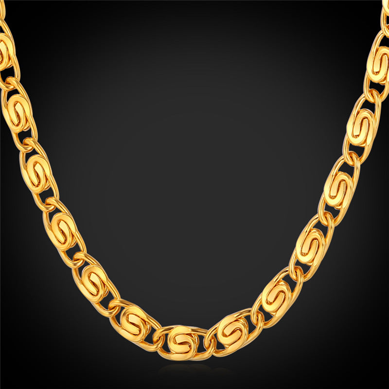 Ever Gleam Men Chunky Chains Necklace 316L Stainless Steel Cool Men&#039;s Jewelry NEVER FADE 6MM 55CM Hip Hop Jewellery YLS202N