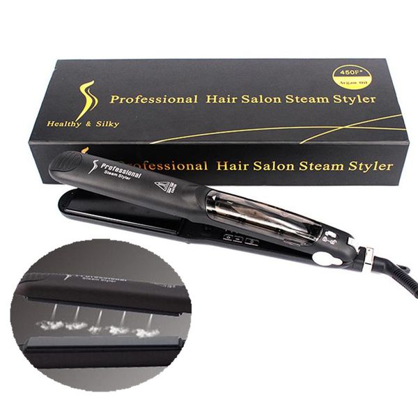 Newest Straightener Professional Salon Steam Styler Ceramics Organosilicon Hair Straightening Irons Flat Iron