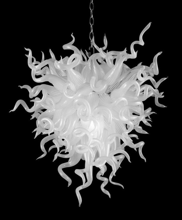 Lamp Wedding Decoration Transparent Blown Chandeliers UL CE Certificate LED Bulbs Small White Glass Crystal Chandelier Lamps