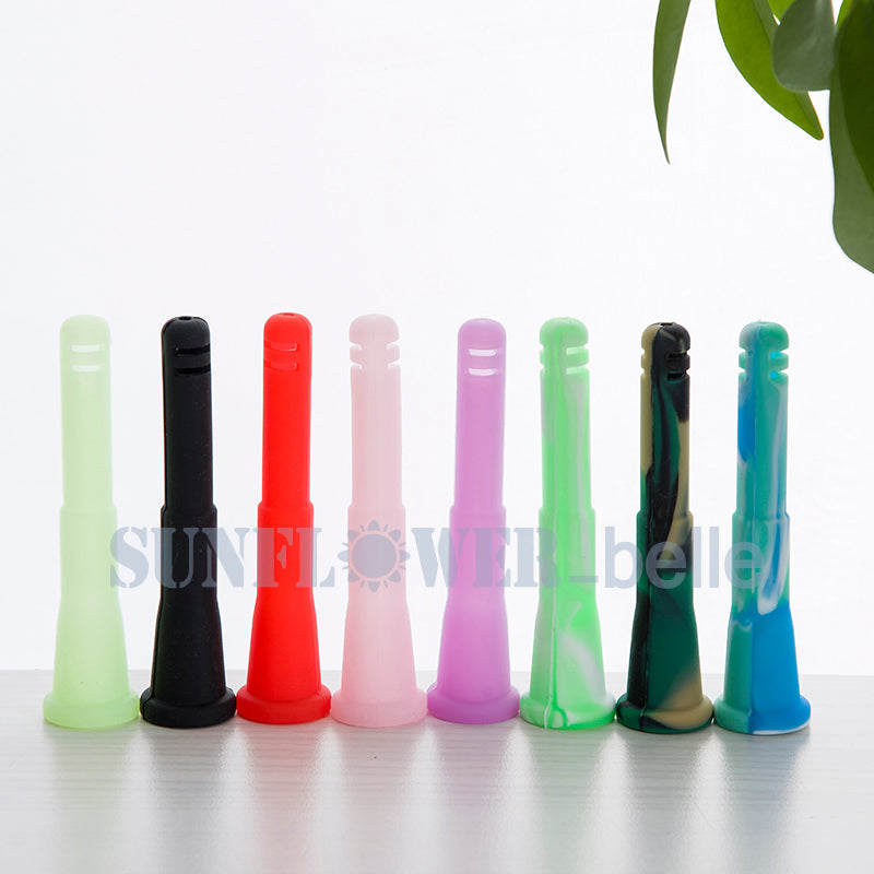 4 inch Smoke Silicone down stem For glass Bong silocon tube a variety of colors are optional --SRS430