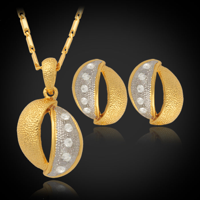 New Gold Platinum Multi Plated Rhinestone Fashion Jewelry Set Match Snake Necklace Chain Jewellery For Women YS1101