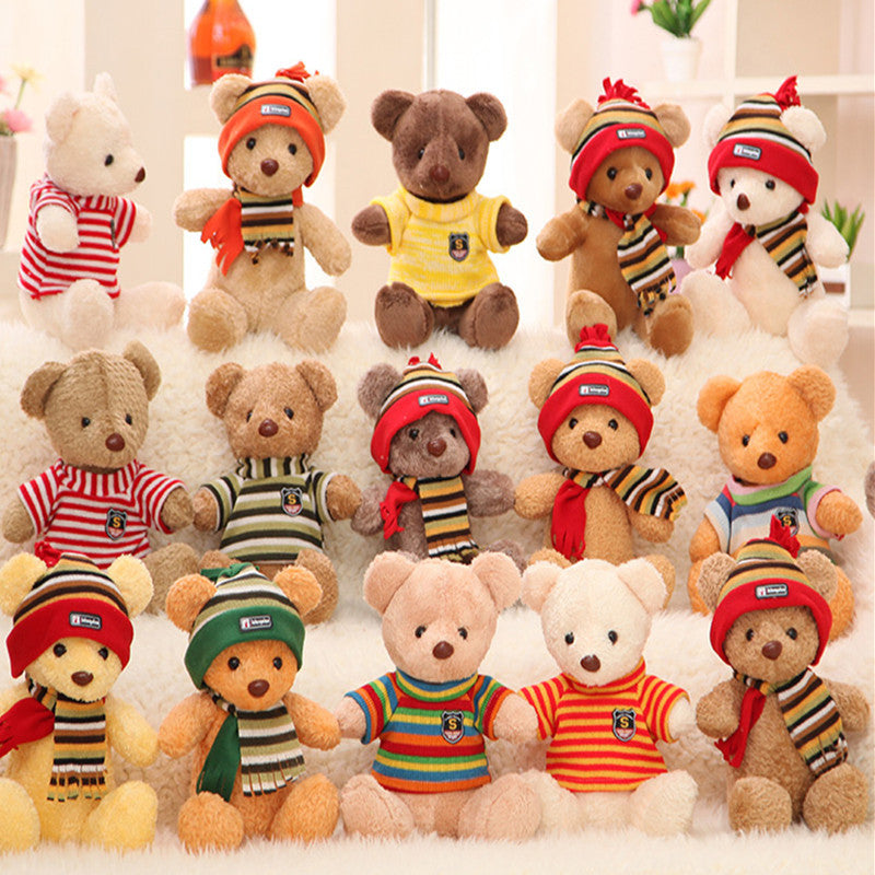 30cm Teddy Bears Plush Toys Small Cute Baby Stuffed Bears Dolls Wholesale for Kids Christmas Gifts