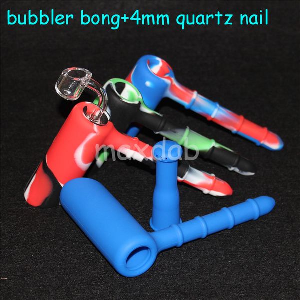 jars Newest percolator showerhead silicone water bong smoking pipes hammer oil rig bongs silicon bubbler quartz nails