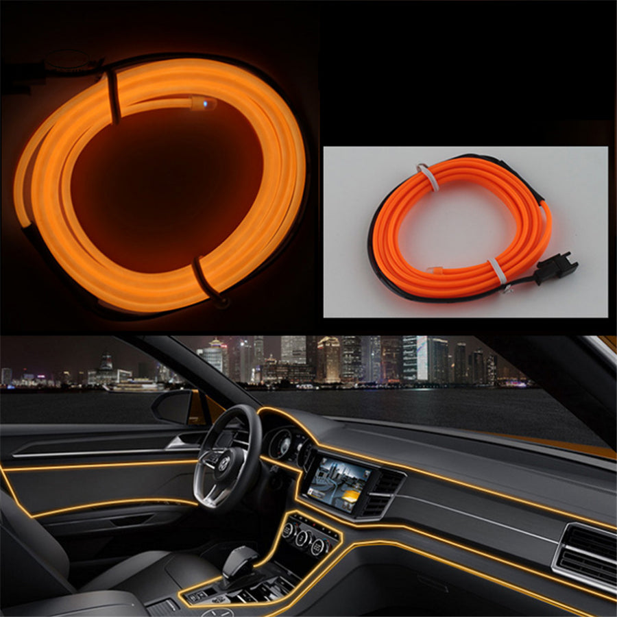 White Flexible Neon Light EL Wire Rope Tube with Controller christmas outdoor rgb led strip led lights fita 12V 1M