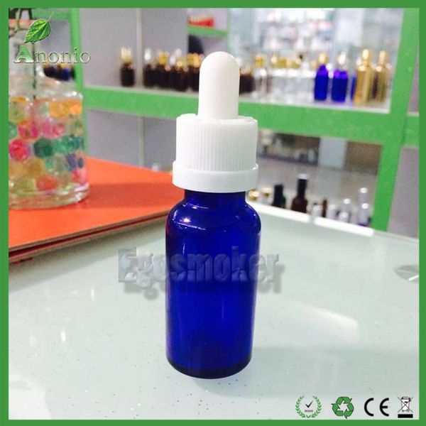 800pcs Fedex Free Blue Glass Dropper Bottles 30ml With Black Childproof Cap E Liquid Bottles Glass Ejuice Bottle Empty