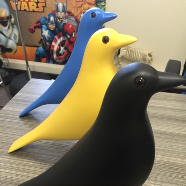Room Vitra Eames house bird Ornaments home decoration arts crafts gifts Home ECO Friendly Silicone accessories office desk top ornament