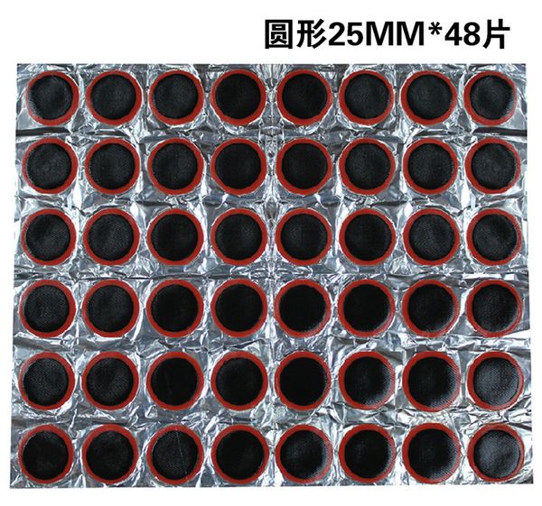 Wholesale 500set-lot 48 x 25mm Round High Quality Bicycle Bike Tire Tyre Rubber Patch Piece Repair tools kits for Cycling