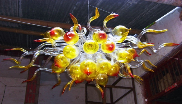 Industrial Hanging Pendant LED Bubble Light Style Mini Crystal Chandelier Modern Hand Blown Art Glass Small Chandelier