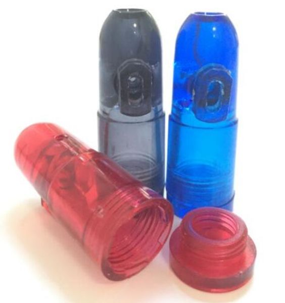 Bullet Rocket Sniff Snufnd Plastic Bottle Snorter Dispenser for Dabber Bubblers Smoking