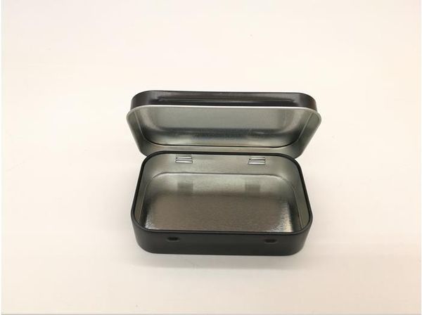 Rectangle Tin Box Black Metal Container Tin Boxes Candy Jewelry Parts Storage Boxes Gift Packaging Wholesale