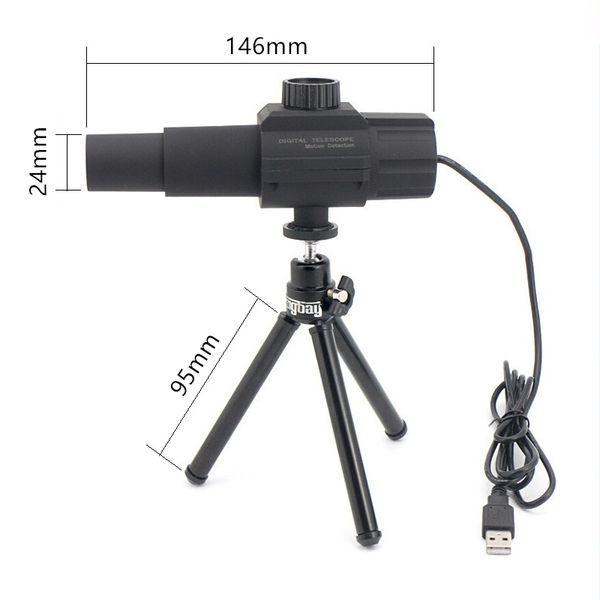 Freeshipping Smart Digital USB Telescope Monocular Adjustable Scalable Camera ZOOM 70X HD 2.0MP Monitor for Photographing Videotaping