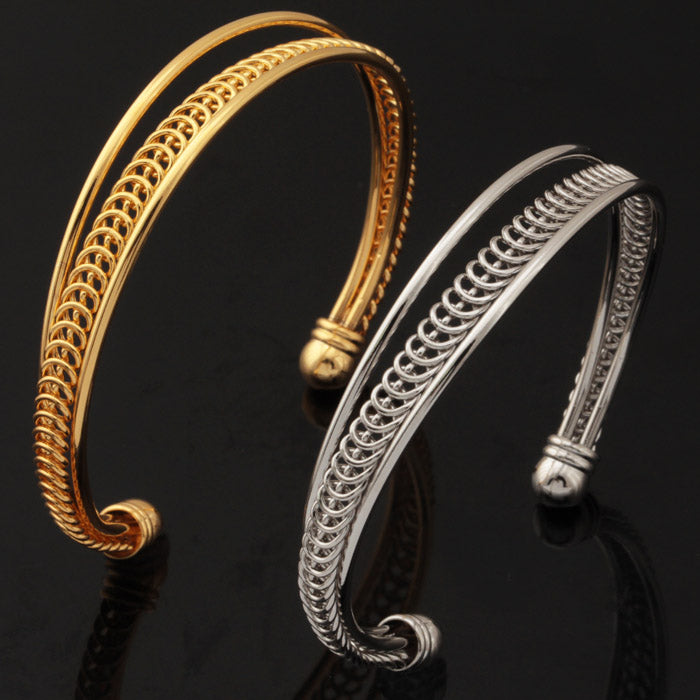 Vintage Cuff Bangles For Men - Women 18K Gold Plated Cuff Bracelets High Quality Fashion Jewelry Jewellery Wholesale YH5147