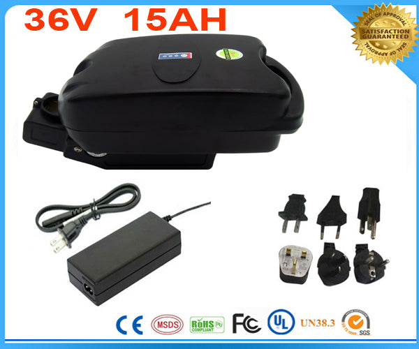 Electric bike 36v 15ah Battery + 42V 2A Charger + 500W BMS Electric bicycle battery 36v 15a E-bike 36V15a li-ion battery