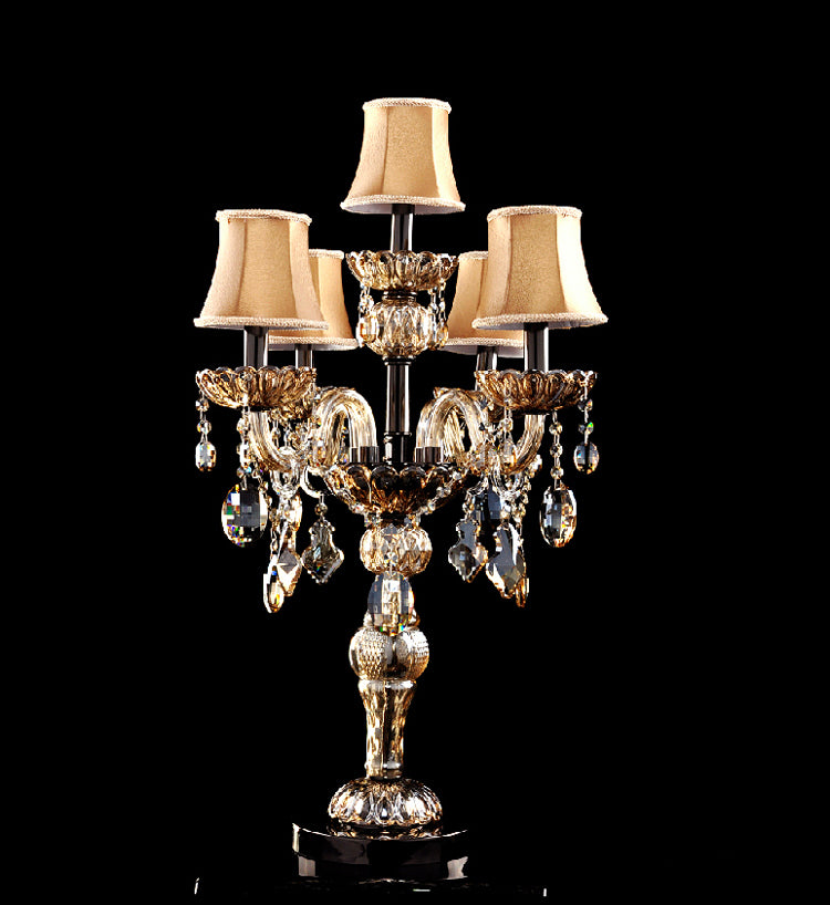 modern table lamps for bedroom crystal table lamp with fabric shade LED desk lighting living 5 lights wedding room