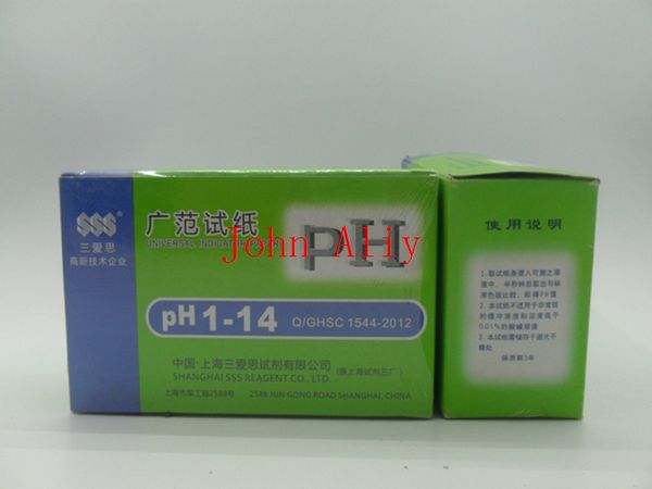 Hot!1000Sets New Arrive 1set 80 strips PH test paper,Water pH test full range PH 1-14 Litmus Strips Kit Testing Free Shipping