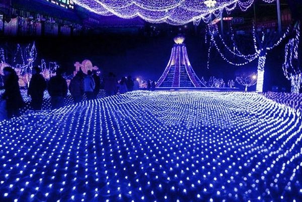 M*4 6 M net lamp lights flash lamps waterproof Nets wedding background decorative curtains lights Christmas lights s