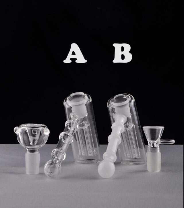 New glass Ash Catcher glass bubbler clear and white color glass hookah 18.8 mm joint Free shipping