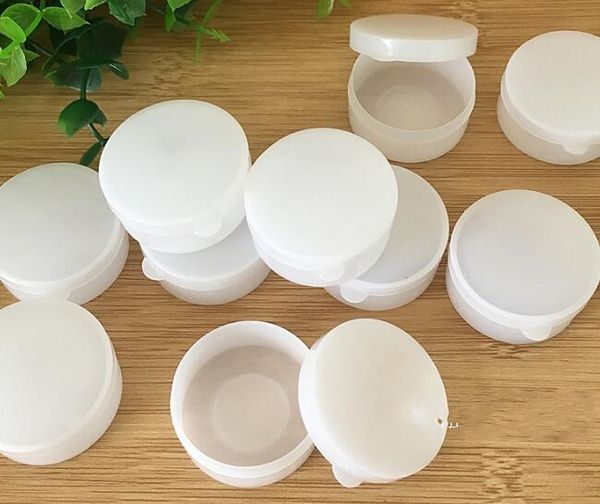 Portable 100pcs 5g-10g Mini Refillable Bottles Cosmetic Empty Cosmetic Jar Pot Eyeshadow Face Cream Container Box White