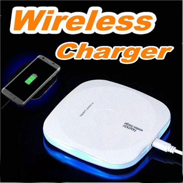 New Arrival Qi Wireless Charger For iPhone X 10W fast Charging Pad For Samsung Note 8 Galaxy S8 Plus S7 Edge Mobile Phone Chargers OM-O2