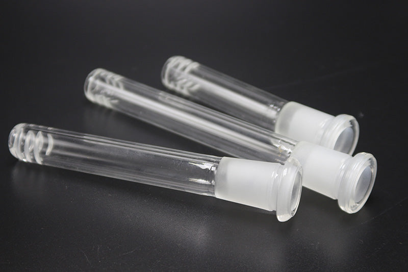Chinafairprice P005 Smoking Pipe Tool Glass Downstem Accessory 6cm 8cm 10cm 12cm 14cm Length Down Stem With 6 Cuts Tube For Dab Rig Pipes