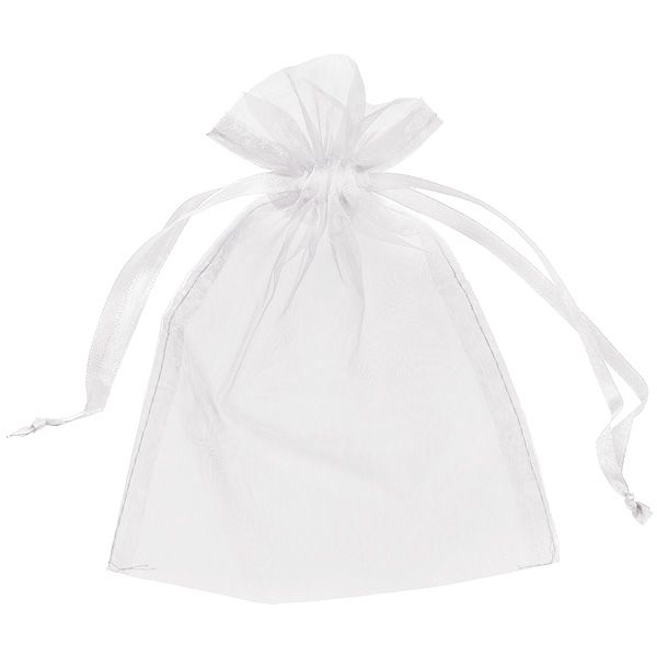 100pcs White Organza Packing Bags Jewellery Pouches Wedding Favors Christmas Party Gift Bag 16 x 22 cm ( 6.2inch x 8.6inch)