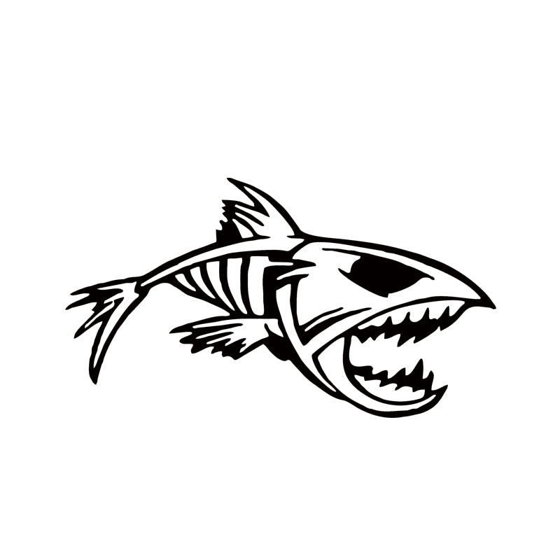 Hot Sale Mouth Skeleton Tribal Fish Vinyl Decal Kayak Fishing Truck Boat Car Styling Stickers Car Window Bumper Jdm