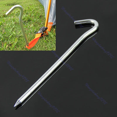 Wholesale-M89 Free Shipping 10pcs-lot 7 Inch Outdoor Camping Hiking Aluminum Tent Pegs Stakes Hook Ground Pin New