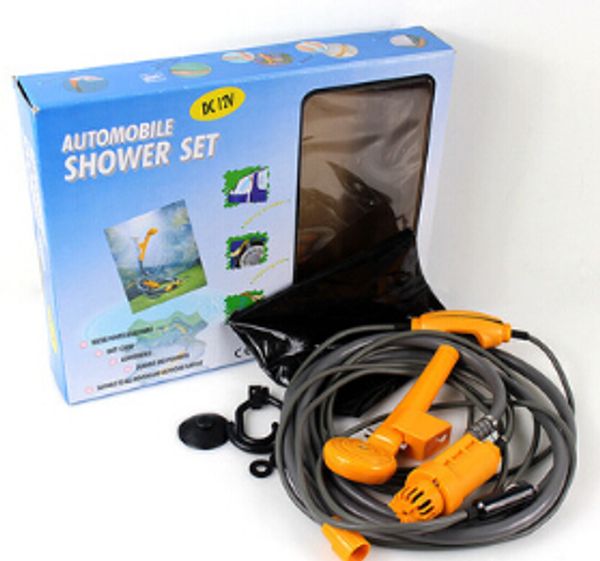 Wholesale-12 V Car Shower Outdoor Camping Shower Set Car Washing Shower