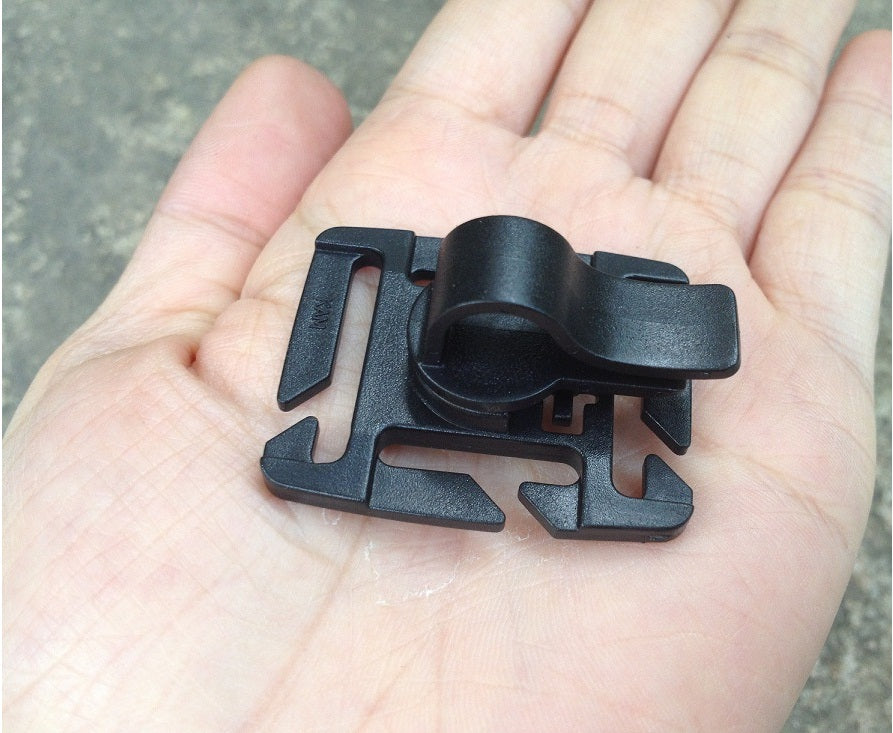 Wholesale-10PCS-LOT Outdoor tool rotating plastic tactical buckle water Tube Pipe Hose Clip Holder For Backpack Camping Hiking