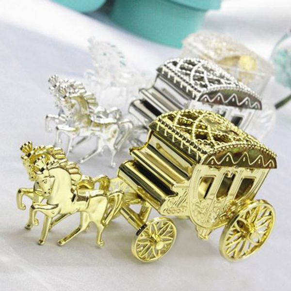 Cheapest 10pcs-lot Carriage Wedding Favor Boxes Candy Box Royal Gifts Event & Party Supplie