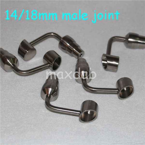 hand tools Grade 2 Domeless 14 18mm male Titanium banger Nail vs Ceramic Nail Quartz Nails