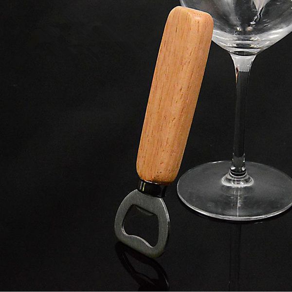 New Arrive Stainless steel wooden handle Red wine beer bottle opener