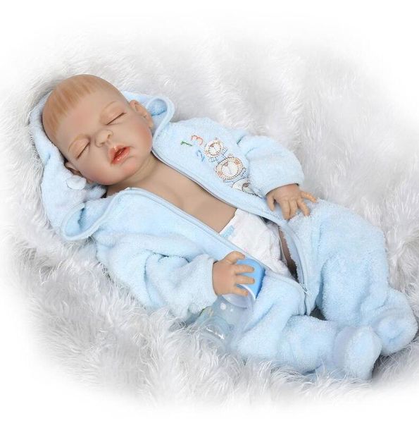 New 23 Inch-57cm Boy Gender Full Silicone Body Reborn Baby Dolls Baby reborn Children Toys Bonecas