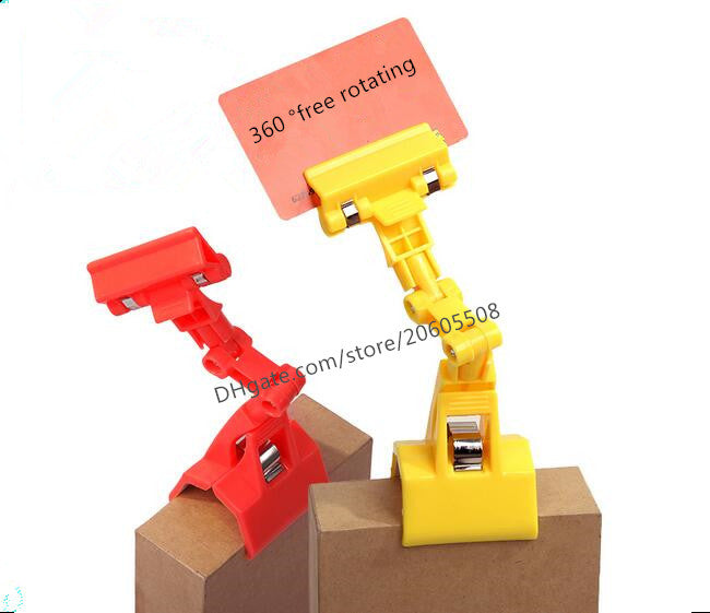 Wholesale 50pcs POP Plastic Sign Card Display Price Label Promotion Clips Holders Manipulator In Retail Shop Good Quality