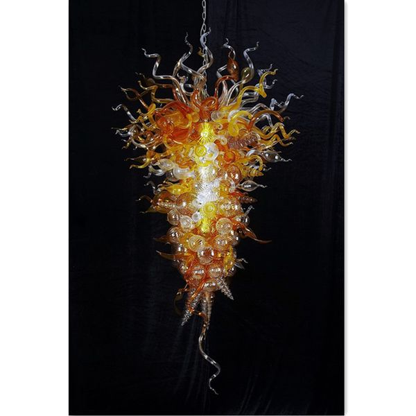LED Chandelier Lightings Metal Golden Color Bulbs Blown Glass Art Chandeliers Home Lobby Bar Decoration -Girban