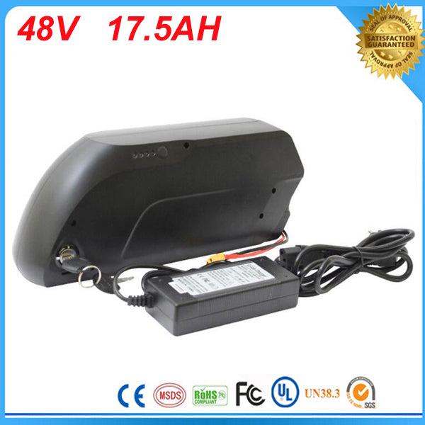 Electric Bike Battery 48v 17.5ah li ion battery with Sanyo GA 18650 cells for Bafang 8fun 48v 750w 1000w ebike moto with charger +5v USB