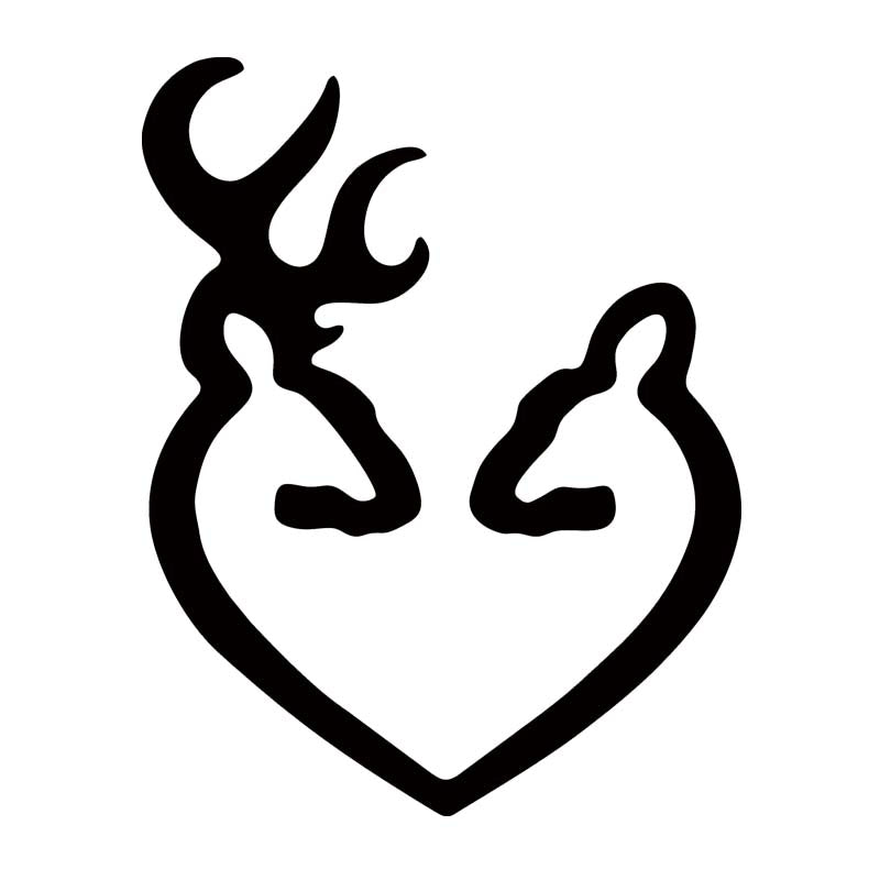 Browning Heart Deer Buck Hunting Doe Country Car Styling Jdm Window Sticker Vinyl Decal Accessories Graphics