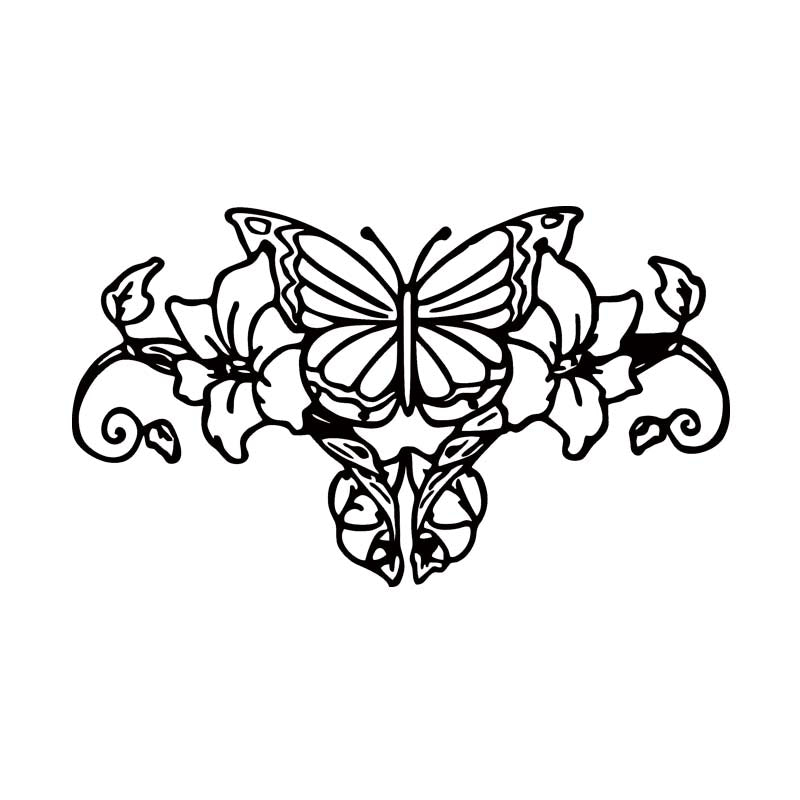 For Butterfly Flower Vinyl Graphic Car Styling Decal Car Window Jdm Sticker Funny Cute Accessories Decor