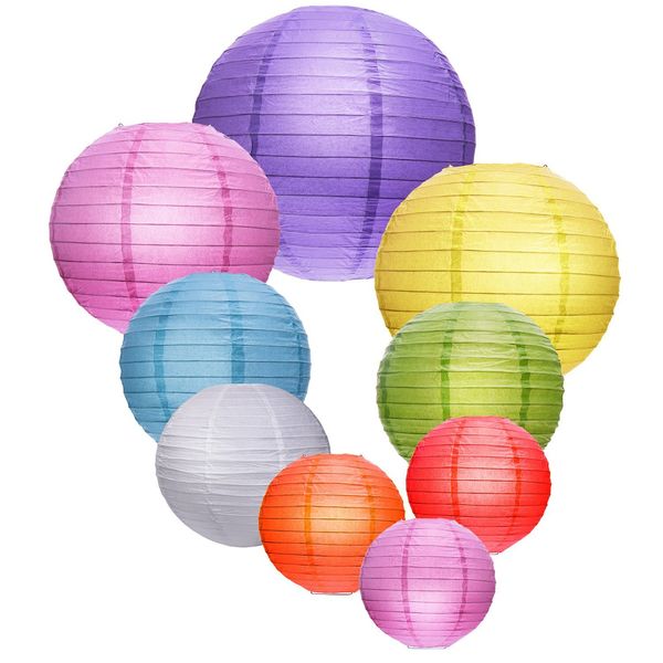 Lanterns 12&#039;&#039;(30cm) Mutil Colors Chinese Paper Lantern Event Party Bars Festival Decoration wedding