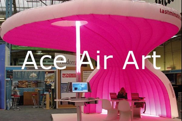 Novel 5.25mLx5.1mWx4m H or Custom Inflatable Bar Tent Shelter Marquee Tent For Trade Show Exhibition Wedding With Color Light