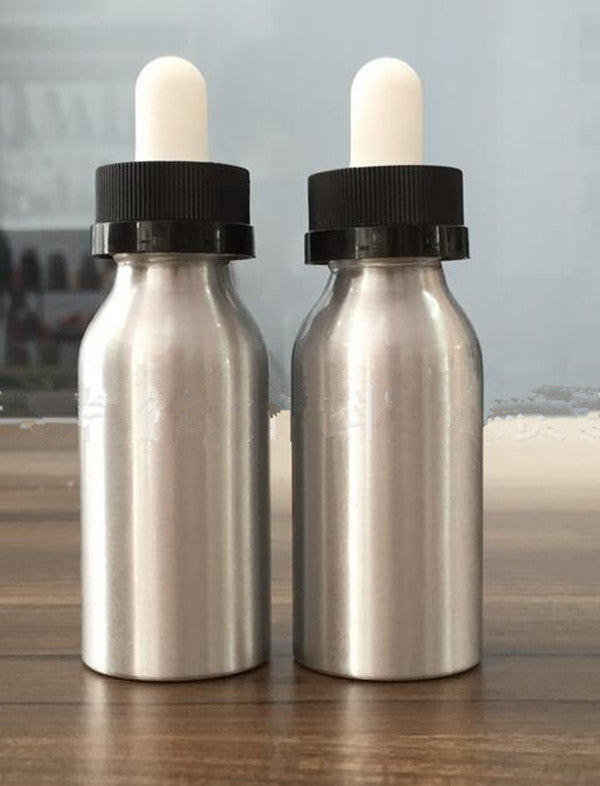 30ml vape aluminum dropper bottle 30ml e cigarette eliquid essentisal oil perfume bottles with gold silver color dropper childproof cap